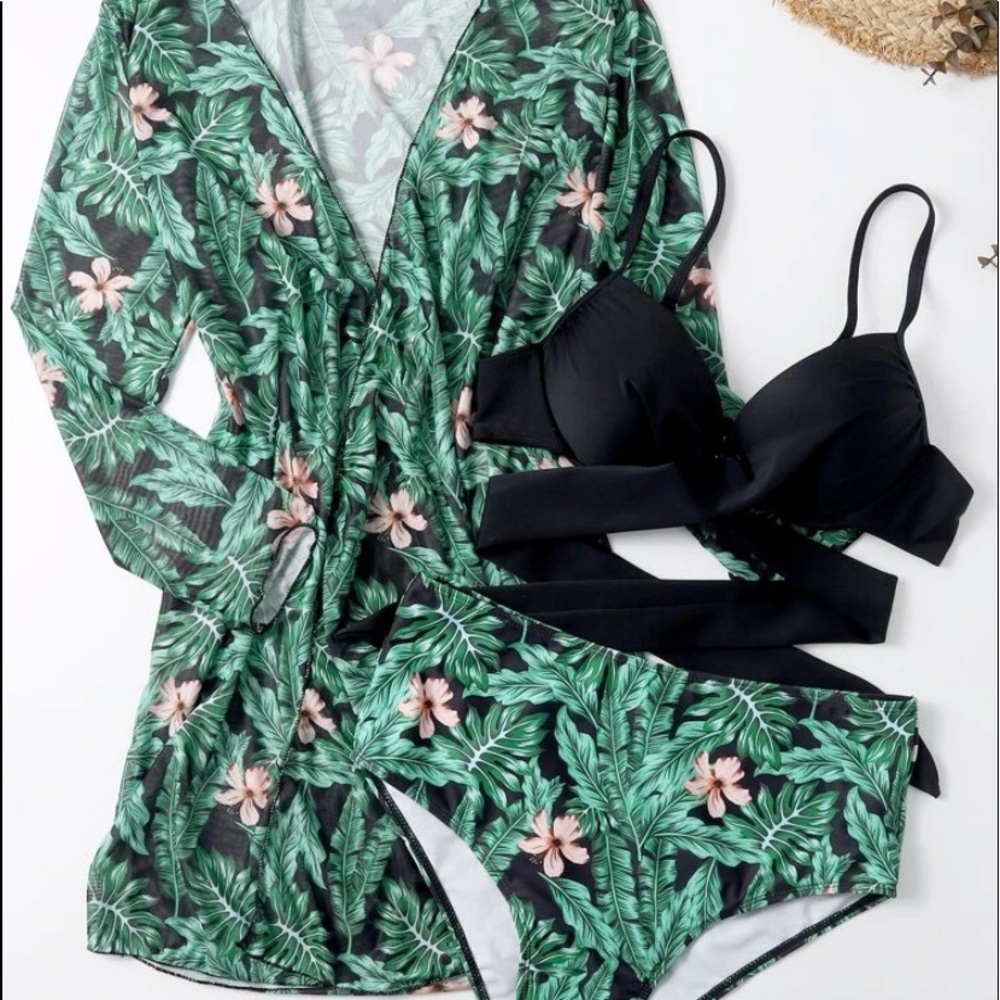 💖 NWT Random Tropical Push Up Bikini Swimsuit